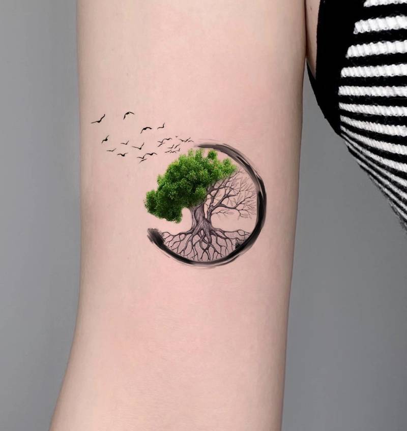 Baum Des Lebens Temporäres Tattoo, Lebensbaum Fake Tattoo Artist Geschenk, Festival Wasserdichtes Geschenk Für Tattoo-Liebhaber von SPatrickStore