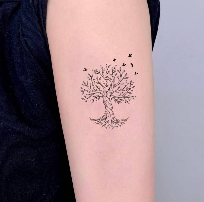 Baum Des Lebens Temporäres Tattoo, Lebensbaum Fake Tattoo Künstler Geschenk, Festival Wasserdichtes Geschenk Für Tattoo-Liebhaber von SPatrickStore