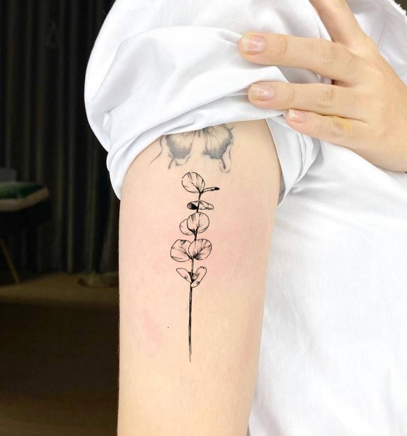 Eukalyptus Zweig Temporäres Tattoo, Fake Tattoo Künstler Geschenk, Wasserdicht Tattoo-Liebhaber Blumen Floral von SPatrickStore