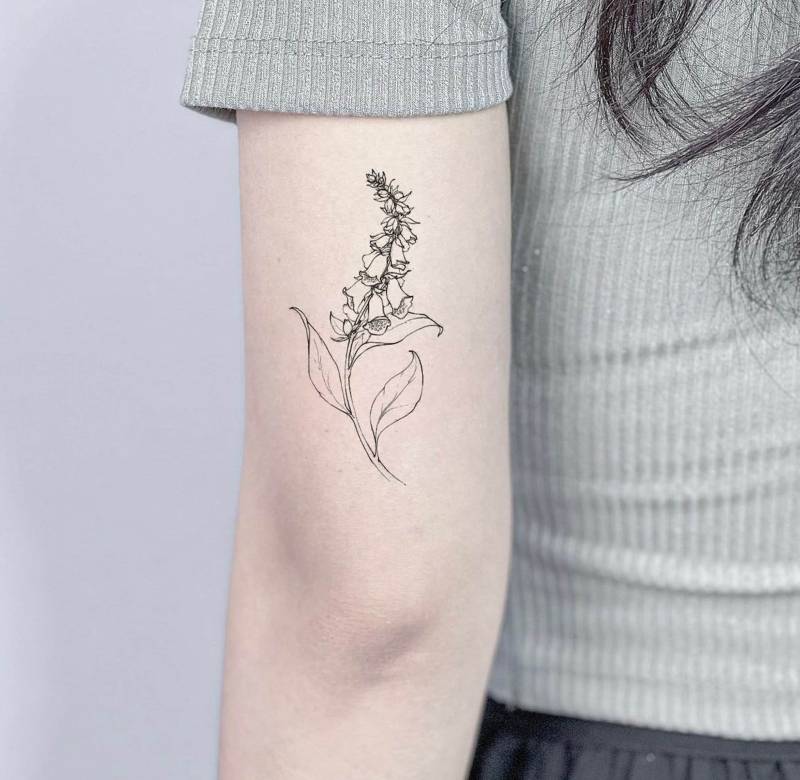 Fingerhut Blume Temporäres Tattoo, Fake Entfernbares Wasserfestes Tattoo-Liebhaber Geschenk, Blumen Tattoo Sheet von SPatrickStore
