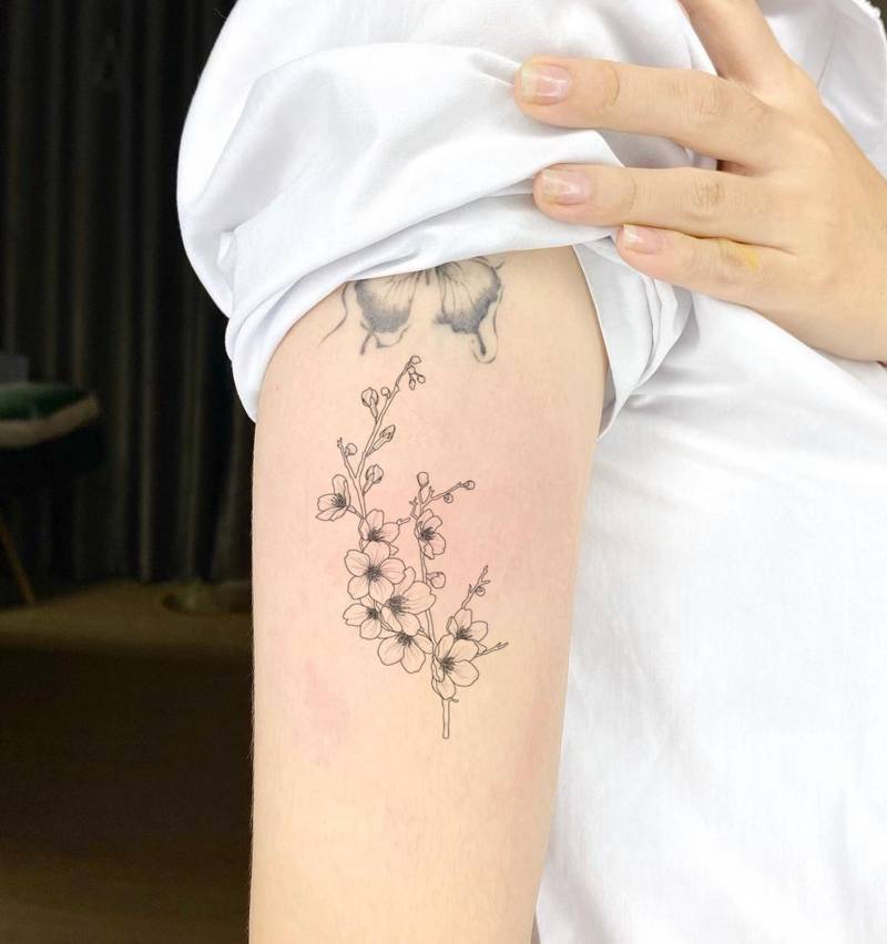 Kirschblüte Blume Temporäres Tattoo, Fake Tattoo Künstler Geschenk, Wasserdichtes Tattoo-Liebhaber Blumen von SPatrickStore