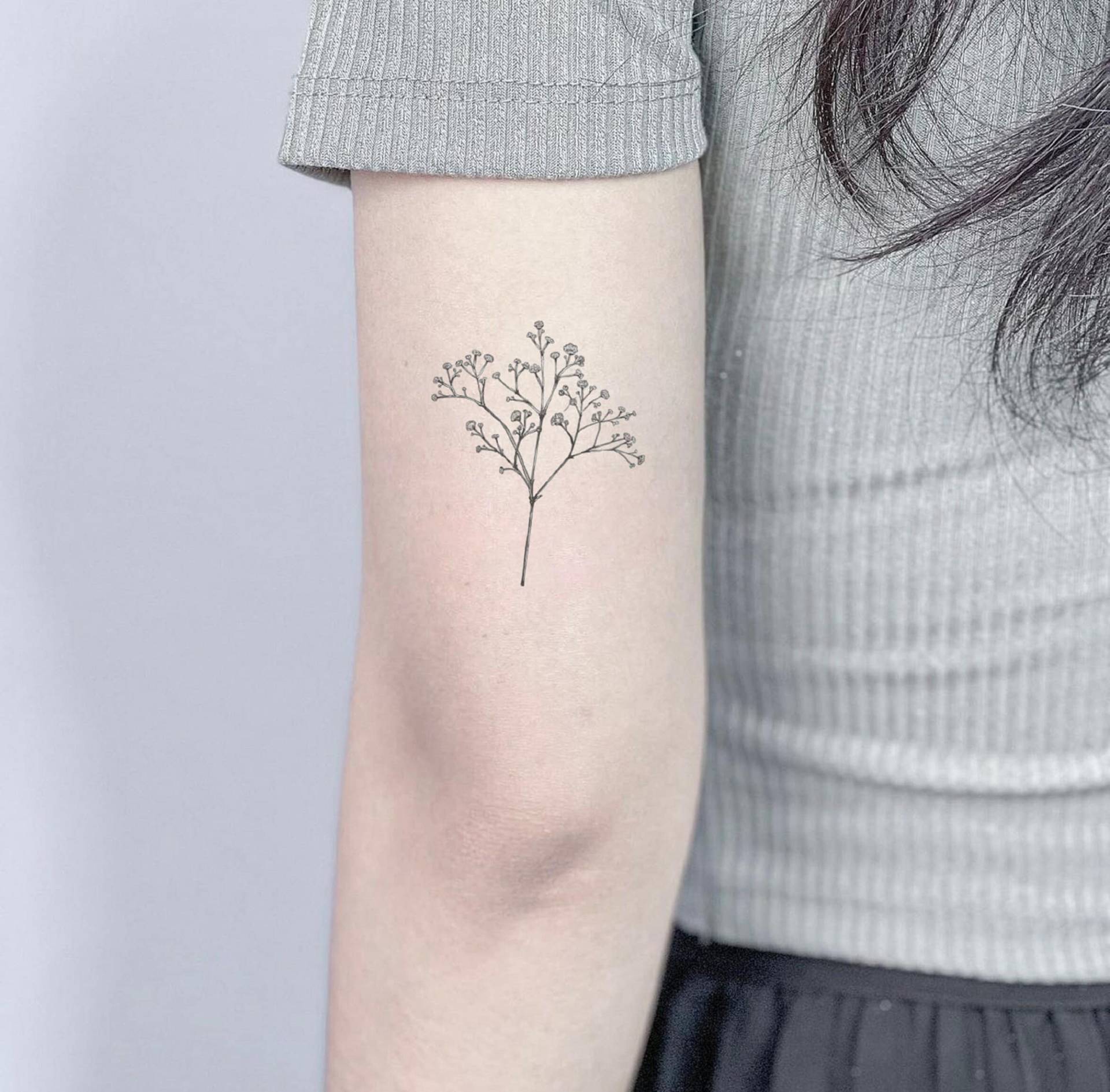 Schleierkraut Temporäres Tattoo, Fake Tattoo Künstler Geschenk, Wasserdichtes Tattoo-Liebhaber Blumen Floral von SPatrickStore