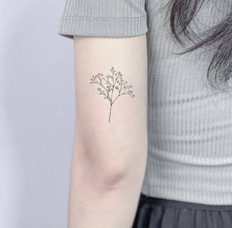 Schleierkraut Temporäres Tattoo, Fake Tattoo Künstler Geschenk, Wasserdichtes Tattoo-Liebhaber Blumen Floral von SPatrickStore
