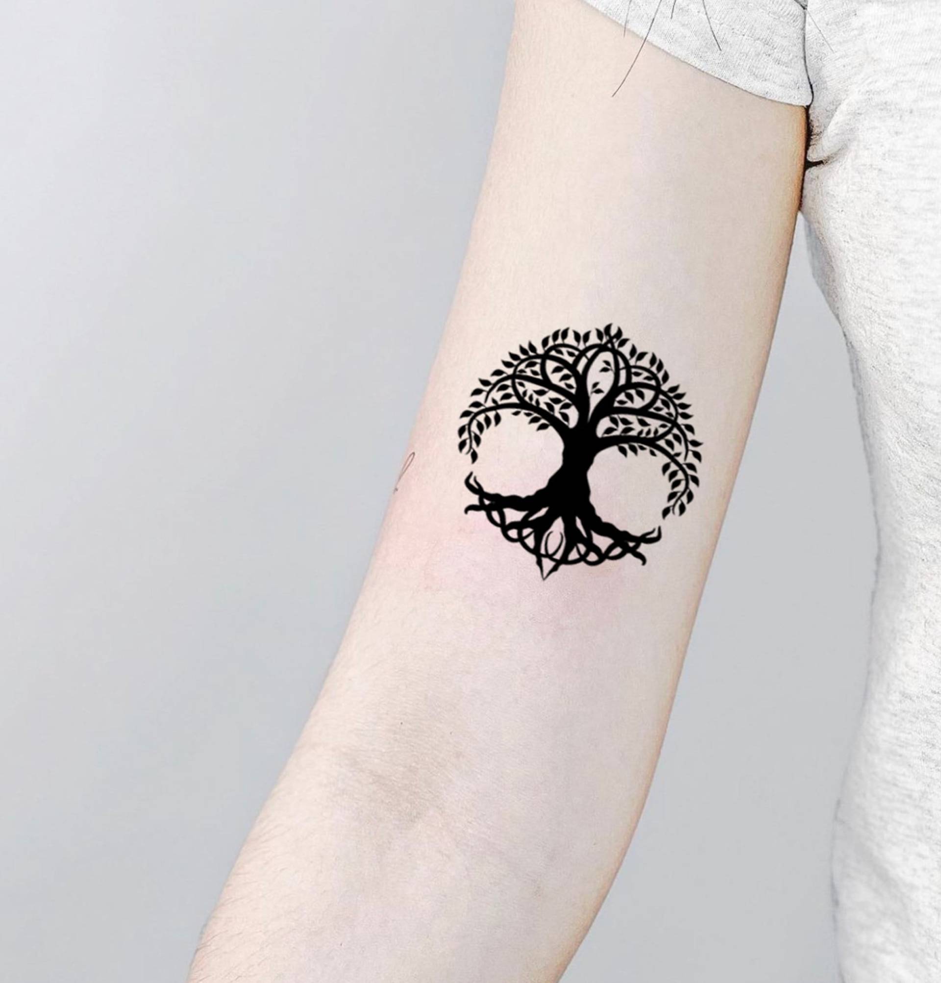 Yggdrasil Symbol Temporäres Tattoo, Fake Wikinger Baum Wasserdichtes Tattoo-Liebhaber Geschenk, Tattoo Aufkleber, Vegvisir von SPatrickStore