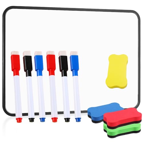 SQAQS 18pcs Whiteboard trocken Abwischen, Papier und Stift haben Magnetisch, Löschbare Farbige Kreidestifte Trocken Abwischbare Marker Magnetische Mit Radiergummi Whiteboard-Stifte(Farbe Zufällig) von SQAQS