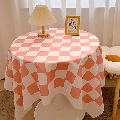 SQMGFA Rosafarbene Samt-Schachbrett-Tischdecke – stilvolle Schreibtischabdeckung für Wohnzimmer & Couchtisch – weich und elegant SQMGFA Rosafarbene Samt-Schachbrett-Tischdecke – stilvolle Schreibtischabdeckung für Wohnzimmer & Couchtisch – weich und elegant von SQMGFA