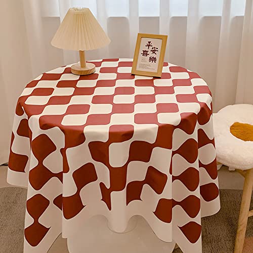 SQMGFA Runde Samttischdecke – stilvolles Schachbrettdesign für Wohnzimmer und Couchtisch – weiche Schreibtischabdeckung – 140 x 200 cm – perfekt für Heimdekoration und Unterhaltung SQMGFA Runde Samttischdecke – stilvolles Schachbrettdesign für Wohnzimmer und Couchtisch – weiche Schreibtischabdeckung – 140 x 200 cm – perfekt für Heimdekoration und Unterhaltung von SQMGFA