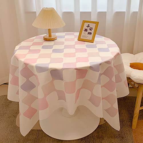 SQMGFA Runde Tischdecke aus Samt mit Farbverlauf, stilvolles Schachbrettdesign für Wohnzimmer und Couchtisch, weiche Schreibtischabdeckung SQMGFA Runde Tischdecke aus Samt mit Farbverlauf, stilvolles Schachbrettdesign für Wohnzimmer und Couchtisch, weiche Schreibtischabdeckung von SQMGFA