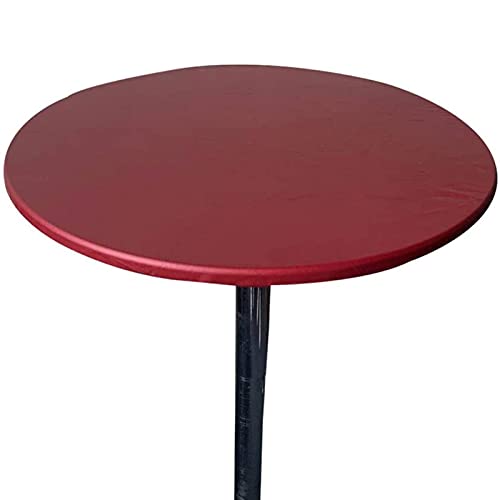 SQMGFA Wasserdichte runde Tischdecke, elastische Kanten, schmutzabweisend und abwischbar, kein Waschen, Verbrühschutz, 140 cm Durchmesser, elegante Rotweinfarbe SQMGFA Wasserdichte runde Tischdecke, elastische Kanten, schmutzabweisend und abwischbar, kein Waschen, Verbrühschutz, 140 cm Durchmesser, elegante Rotweinfarbe von SQMGFA