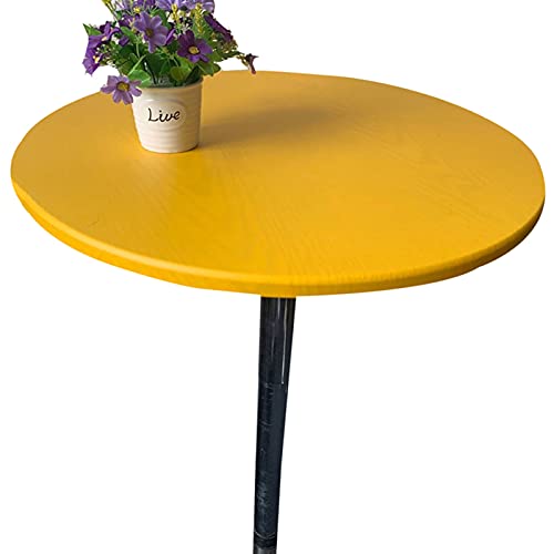 SQMGFA Wasserdichte runde Tischdecke mit elastischen Kanten, schmutzabweisend, abwischbar, verbrühungsfrei, gelb, 90 cm Durchmesser, perfekt für Esszimmer und Partys SQMGFA Wasserdichte runde Tischdecke mit elastischen Kanten, schmutzabweisend, abwischbar, verbrühungsfrei, gelb, 90 cm Durchmesser, perfekt für Esszimmer und Partys von SQMGFA