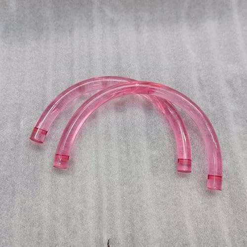 SQMSK 2 Stück Innen 11,8 * 8 cm Acryl Transparent U-Form Handtaschengriffe Kunststoff Handtaschengriffe Harz Taschengriffe Handtaschengriffe Für Die Taschenherstellung von SQMSK