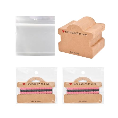 SQXBK Aufbewahrungsbeutel für Armbänder, Halsketten, Verpackungen, Karten, zum Präsentieren von Schmuck, Ohrringen, Schlüsselanhängern, Bastelarbeiten, 100 Stück, 100 Stück von SQXBK