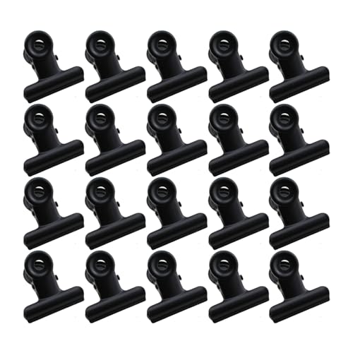 SQXBK Kleine Büroklammern mit Scharnier, Metall, für Snacks, Küche, 31 mm, Büro-Organizer, geeignet für Bastelarbeiten, Fotokalender, Rezepte, 20 Stück von SQXBK