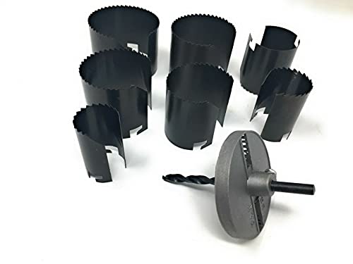 AKKU-TOP Mehrkranz-Lochsäge – 7 Sägekränze für Bohrmaschinen und Akkuschrauber, 13 mm Bohrfutter geeignet von SRB