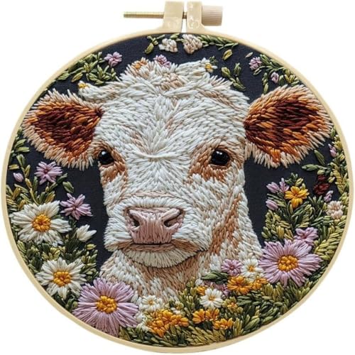 DIY Stickerei-Set für Anfänger – Kreatives Punch Needle Set mit Stickrahmen (20x20 cm), bunter Wolle & Zubehör – Ideal für Dekoration & Geschenke (A14) von SRBIRD