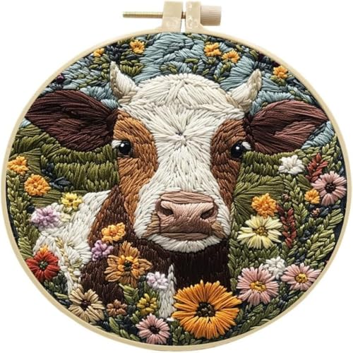 DIY Stickerei-Set für Anfänger – Kreatives Punch Needle Set mit Stickrahmen (20x20 cm), bunter Wolle & Zubehör – Ideal für Dekoration & Geschenke (A16) von SRBIRD