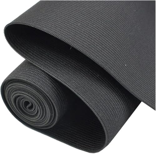 elastisch, elastische Schnur, elastische Schnur, 1 Meter 10-50 cm Gummibänder for Nähen Weiches Gummiband Unterwäsche Hosen Elastisches Gurtband DIY Zubehör(Black,50cm) von SRBLRM