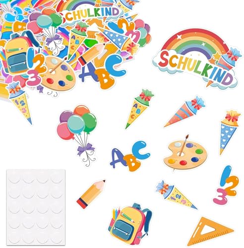 60 Stück Einschulung Deko Konfetti Bunt, Tischdeko Einschulung Deko, ABC 123 Schultüte Deko Schulanfang,Zuckertüte Schulkind Deko Schuleinführung 60 Stück Einschulung Deko Konfetti Bunt, Tischdeko Einschulung Deko, ABC 123 Schultüte Deko Schulanfang,Zuckertüte Schulkind Deko Schuleinführung von SREBIWO