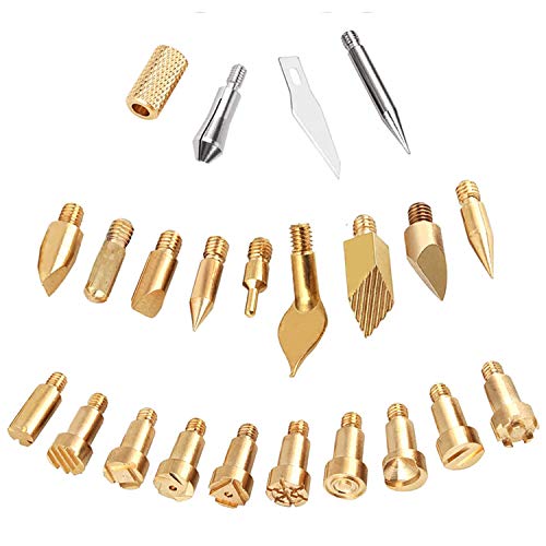 SREMTCH 80W Lötkolben Set, LCD Bildschirm Lötkolben Tips(200 ° C - 450 ° C) mit EIN/AUS-Schalter und Einstellbarer Temperaturknopf (Gold) von SREMTCH