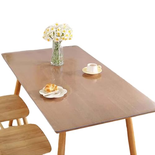 SRHIMEOS Tischdecke Transparent Tischfolie, Transparent Tischschutz Abwaschbar, Rechteckige Wasserdicht Klare Tischtuch (65x120cm/26x47in) von SRHIMEOS