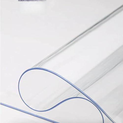 SRHIMEOS Tischfolie transparent, Fettdicht Tischschutzfolie, Abwaschbar Tisch Schutzfolie transparent, Transparente Tischdecke und Tischschutz, Wasserdicht Klare Tischdecke (135x240cm/53x94in) von SRHIMEOS