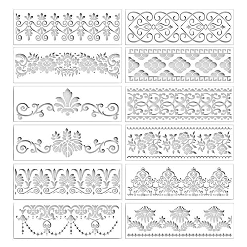 SRJQXH 12 Stück Schablonen Textilgestaltung, Schablonen Wandgestaltung Schablonen Malen, Viele Verschiedene Schablone Muster Geeignet zum Bemalen und Dekorieren SRJQXH 12 Stück Schablonen Textilgestaltung, Schablonen Wandgestaltung Schablonen Malen, Viele Verschiedene Schablone Muster Geeignet zum Bemalen und Dekorieren von SRJQXH
