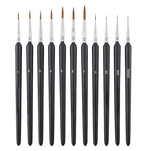 SRLWMYI 11 Stück Pinselset Malen Feine Detail Pinsel pinselset acrylfarben für Acryl Aquarell Modellbau, Malpinsel Set für Künstler ideal für Malen, Handwerk Miniaturmalerei Nageldesign Miniaturen SRLWMYI 11 Stück Pinselset Malen Feine Detail Pinsel pinselset acrylfarben für Acryl Aquarell Modellbau, Malpinsel Set für Künstler ideal für Malen, Handwerk Miniaturmalerei Nageldesign Miniaturen von SRLWMYI