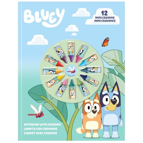 Bluey A4-Notizbuch mit 12 Mini-Malstiften – Kinder-Malaktivitätsset | Reisefreundliches Schreibwaren | Bluey Crayon Kit | Zeichen- & Kunst-Geschenkset für Kinder, Jungen & Mädchen, Größe 28 cm Bluey A4-Notizbuch mit 12 Mini-Malstiften – Kinder-Malaktivitätsset | Reisefreundliches Schreibwaren | Bluey Crayon Kit | Zeichen- & Kunst-Geschenkset für Kinder, Jungen & Mädchen, Größe 28 cm von SRV Hub