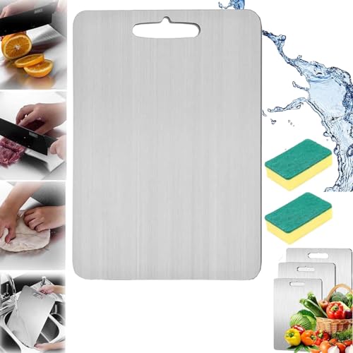 Katuchef - Katuchef Titan Schneidebrett,Titan Schneidbrett,Titanium Schneidebretter Titan,Titan Schneidebrett 3er Set,Cutting Board,Titanium Cutting Boards (Medium(1PCS)) von SRXY