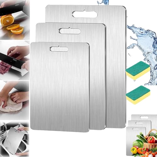 Katuchef - Katuchef Titan Schneidebrett,Titan Schneidbrett,Titanium Schneidebretter Titan,Titan Schneidebrett 3er Set,Cutting Board,Titanium Cutting Boards (Small (1PCS)) von SRXY