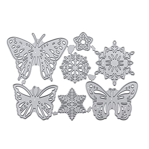SRunDe 7 Stück Schmetterling Form Stanzschablonen Metall Schneiden Stanzformen Prägeschablonen Stanzbögen Schmetterling mit Schneeflocke Schablonen für DIY Scrapbooking Fotoalbum Handwerk Dekoration SRunDe 7 Stück Schmetterling Form Stanzschablonen Metall Schneiden Stanzformen Prägeschablonen Stanzbögen Schmetterling mit Schneeflocke Schablonen für DIY Scrapbooking Fotoalbum Handwerk Dekoration von SRunDe