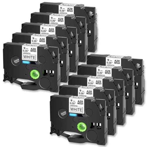 Etikettenklebeband 10 Pack Kompatibel mit Drucker Schwarz auf Weiß 035 Zoll breit 262 Fuß lang Etikettenklebeband 10 Pack Kompatibel mit Drucker Schwarz auf Weiß 035 Zoll breit 262 Fuß lang von SRxBKC