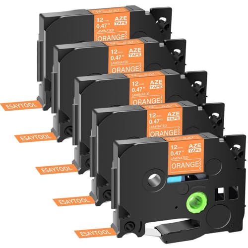 Etikettenklebeband kompatibler Tze-635 12mm Weiß auf orange Kassette PT-1000 PT-H101C PT-H105 5PK-Beutel Etikettenklebeband kompatibler Tze-635 12mm Weiß auf orange Kassette PT-1000 PT-H101C PT-H105 5PK-Beutel von SRxBKC