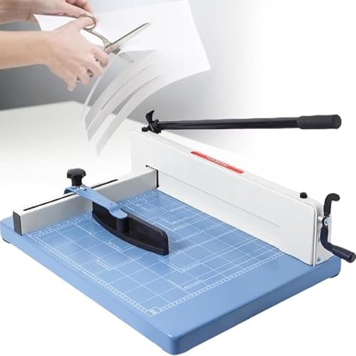 A4-Schneidemaschine, 360-Blatt-Faltpapierschneider, Sicherheitsschloss-Design/Rasterlineal-Markierung, wegschwenkbare Walze mit abnehmbarem Positionslineal for Büros, Schulen von SSDDLZEQ