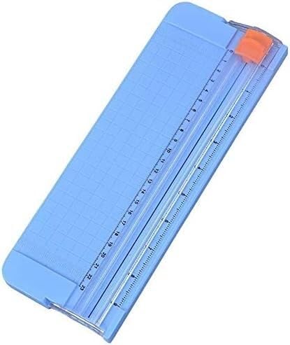 Kleiner manueller Papierschneider im A4-Format, for Zuhause, Rechnungs- und Etikettenschneider, Fotoschneider, tragbar (Farbe: Blau) von SSDDLZEQ
