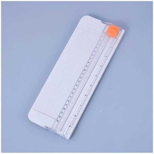 Papierschneider, Fotoschere, tragbar, klein, A4, manueller Papierschneider, for Zuhause, Rechnung, Etiketten, Papierschneider(Bianco) von SSDDLZEQ