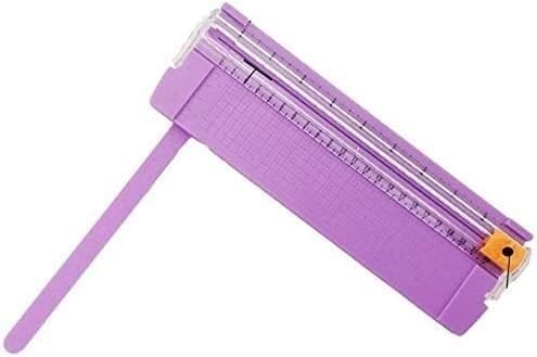 Papierschneider Guillotine Kleiner faltbarer Papierschneider A3 A4 A5 Home Office Klassenzimmer Schule Fotoschneider (Farbe: Lila) von SSDDLZEQ