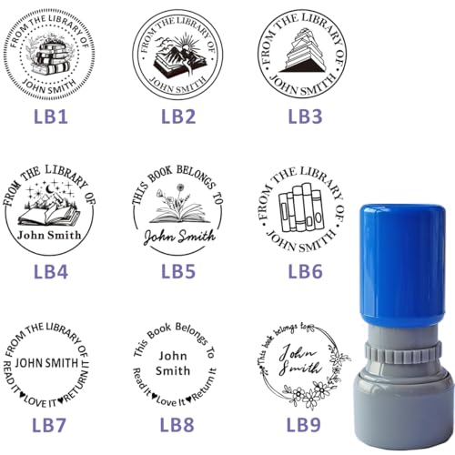 from The Library of | Ex Libris | Mountain Book Stamp | This Book Belongs to Personalized Library Stamp | Custom Library Stamp | Monogramm Rubber Self Inking Stamp (Natur) | Nachfüllbar von SSEELL