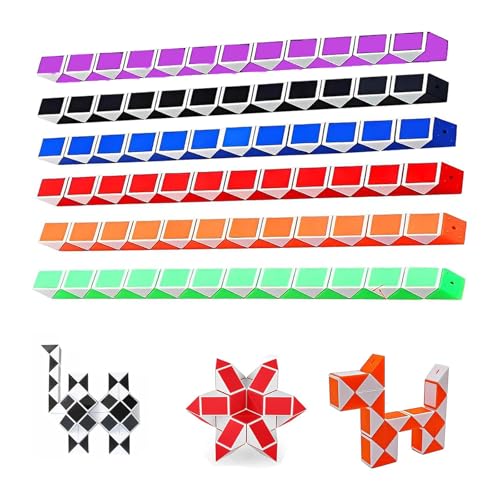 SSHUIKKAI 12 Stück Mitgebsel Kindergeburtstag, Magische Schlange, Magic Snake, Mini Schlangen Würfel Puzzle Würfel, für Junge Mädchen(Zufällige Farbe) von SSHUIKKAI