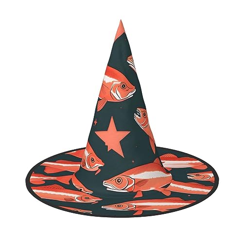 Halloween Hexenhut Lachs Chic Damen - Ultimative Wahl für das beste Halloween-Kostüm-Set von SSIMOO