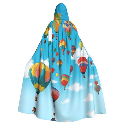 SSIMOO Bunte Luftballons blauer Himmel, exquisiter Vampirumhang für Rollenspiele, hergestellt für unvergessliche Halloween-Momente und mehr von SSIMOO