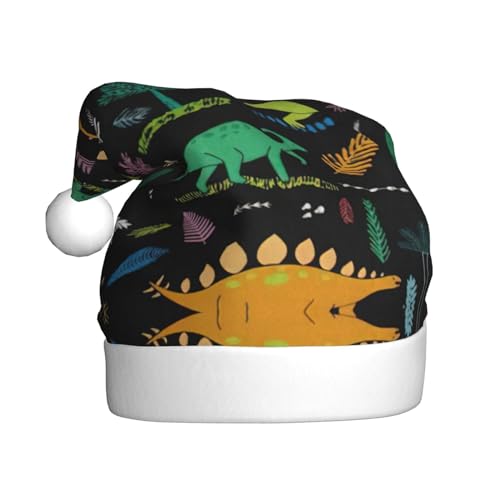 SSIMOO Dinosaurier-Palmblatt-Weihnachtsparty-Hüte für Erwachsene, Weihnachtsmützen, Urlaubsparty-Zubehör, beleuchten Sie die Party von SSIMOO
