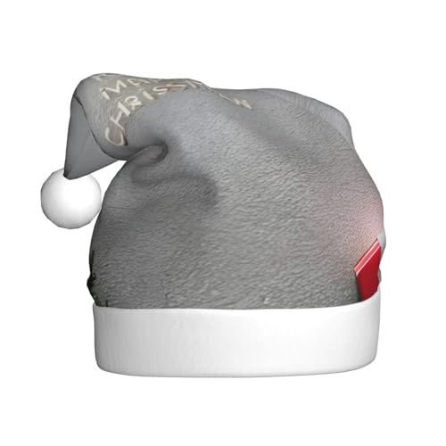 SSIMOO Frohe Weihnachten 1 Erwachsene flauschige Weihnachtsmütze - festliche Dekoration Kopfbedeckung für Partys und Feiertage von SSIMOO