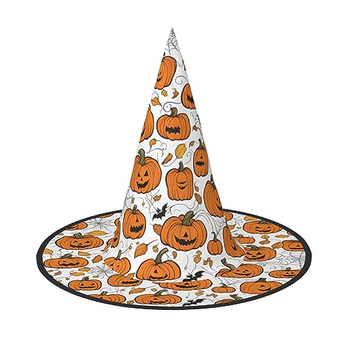 SSIMOO Halloween Kürbis Zeichnungen Mode Halloween Hexenhut für Frauen - dein Stück für Halloween-Kostüme von SSIMOO
