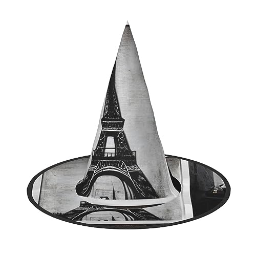 SSIMOO Pariser Kaffee-Eiffelturm, modischer Halloween-Hexenhut für Frauen, Ihr Lieblingsstück für Halloween-Kostüm-Baugruppen von SSIMOO