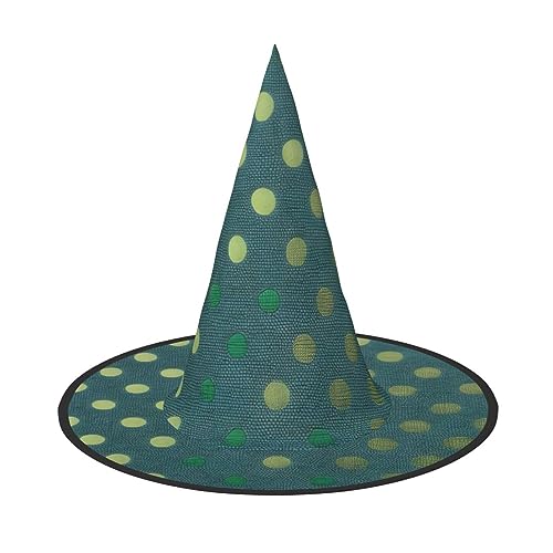 SSIMOO Polka Dot Muster Mode Vorwärts Halloween Hexe Hut Für Frauen - Ihr Go-To-Stück Für Halloween Kostüm Assemblies von SSIMOO