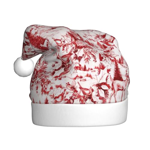 SSIMOO Tier Wildnis Bär Hirsch Erwachsene Flauschige Weihnachtsmütze - festliche Dekoration Kopfbedeckung für Partys und Feiertage von SSIMOO