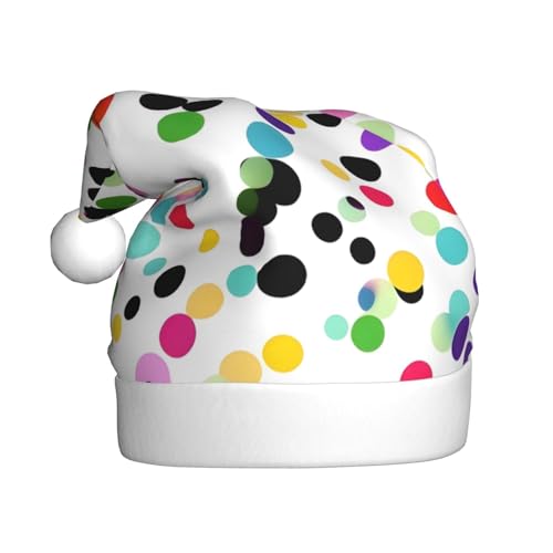SSIMOO Twister Weihnachtsmütze aus Plüsch für Erwachsene, festlicher Partyhut, ideales Partyzubehör für Versammlungen von SSIMOO