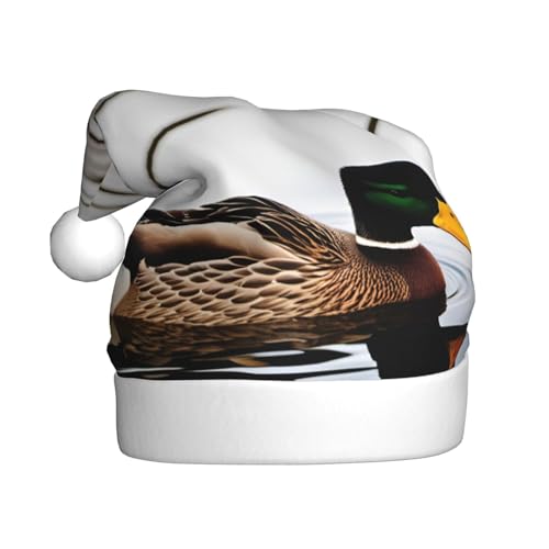 SSIMOO Weihnachtsmütze aus Plüsch für Erwachsene, festlicher Partyhut, ideales Party-Accessoire für Versammlungen von SSIMOO