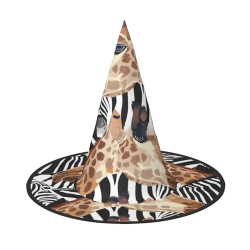 SSIMOO Zebra und Giraffe Halloween Partyhut, lustige Halloween-Hut, machen Sie zum Mittelpunkt der Party, machen Sie sich zum Fokus der Party von SSIMOO